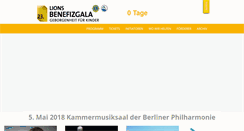 Desktop Screenshot of lions-benefizgala.de